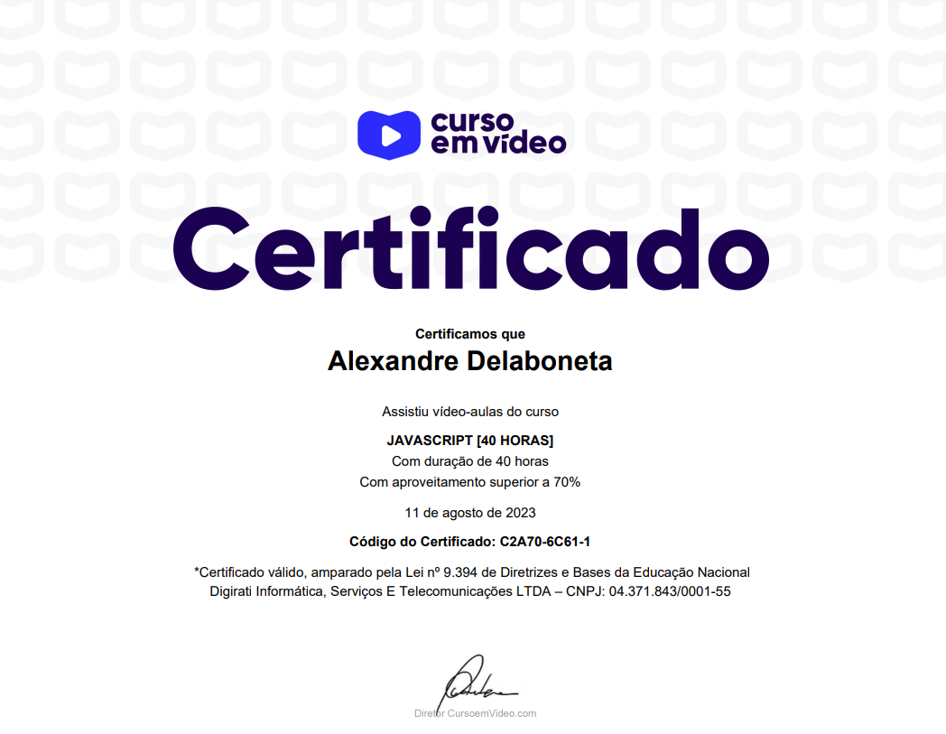 certificate
