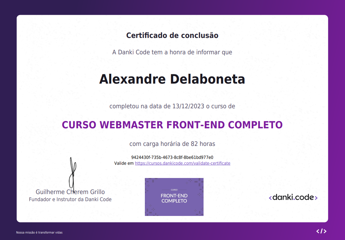 certificate