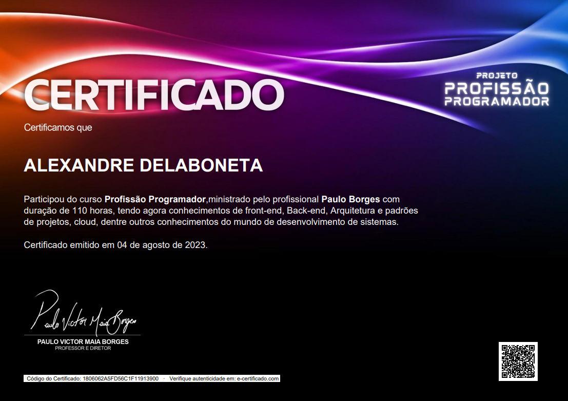 certificate